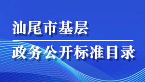 汕尾市政务公开事项标准目录