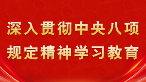 深入贯彻中央八项规定精神学习教育